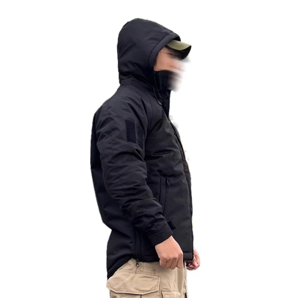 Outdoor Tactical L8 pure Black warm And cold resistant top, winter thick jacket