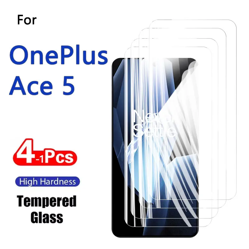 1–4 Stück HD-Displayschutzfolie für OnePlus Ace 5 Ace5, gehärtetes Glas, 9H Kristall, hohes Aluminium, kratzfestes Gehäuse, freundlicher Fingerabdruck
