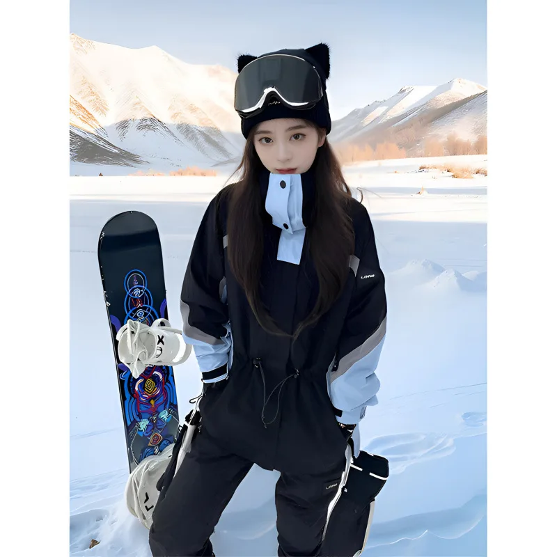 2025 Premium Winter Ski Suit Set Snowboard Jumpsuit Men Women Waterproof Windproof Thermal Insulated Outdoor Sports Ski Overalls