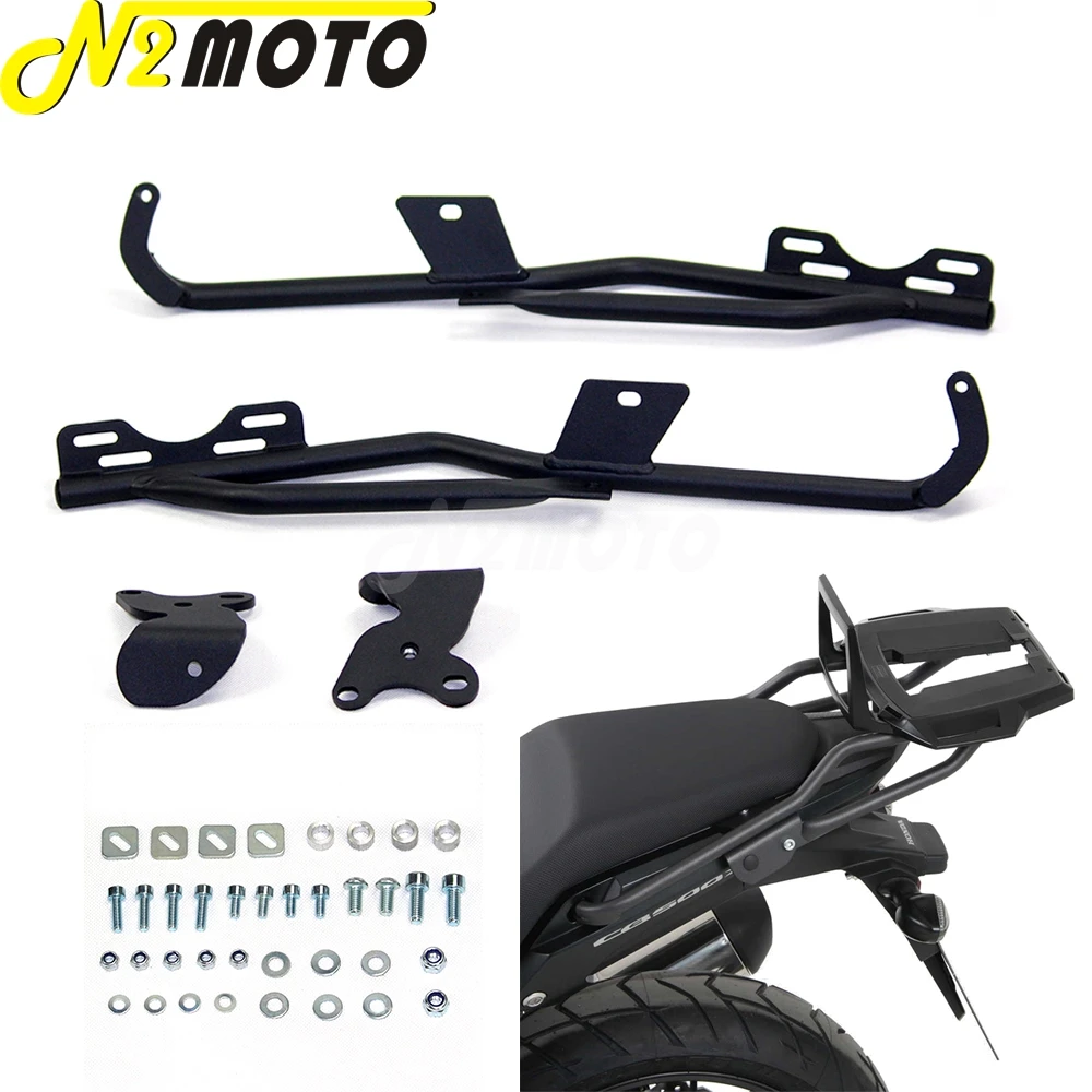 

Motorcycle Black Rear Luggage Carrier Rack Bracket Passenger Holder Top Case Plate Brackets For Honda CB500X CB500XA 2013-2016