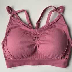Nepoagym Women Seamless Sport Bra Girls Gym Top Fitness Yoga Bra Padded Push Up Sports Bra