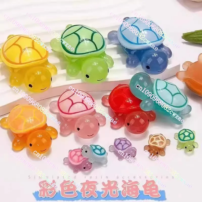 Explosive resin mini luminous turtle fluorescent ornament fish tank decorative turtle