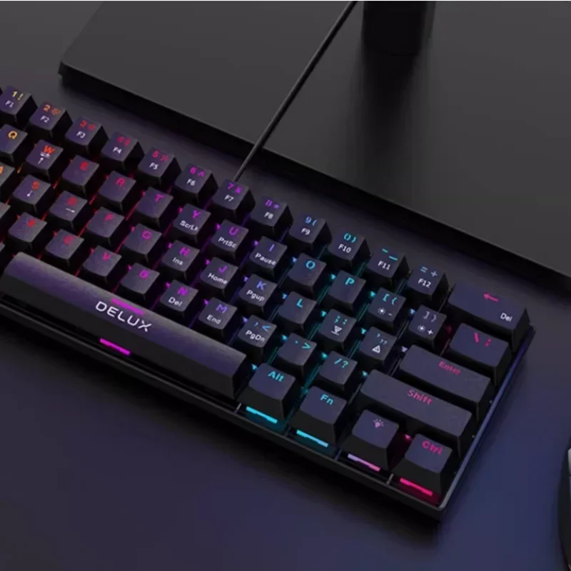 

KM36 Mechanical Keyboard 61Key Wired Desktop Computer Custom RGB Green Axis Red Axis Portable Keyboard Gaming Accessories