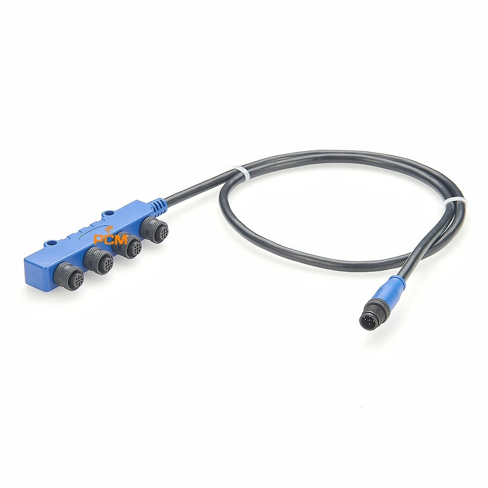 M12 5 pin A-code Connector 4 way Joiner Distributor for CANopen CAN bus NMEA2000 SICK Balluff Sensors Pepperl+Fuchs SMC Actuator