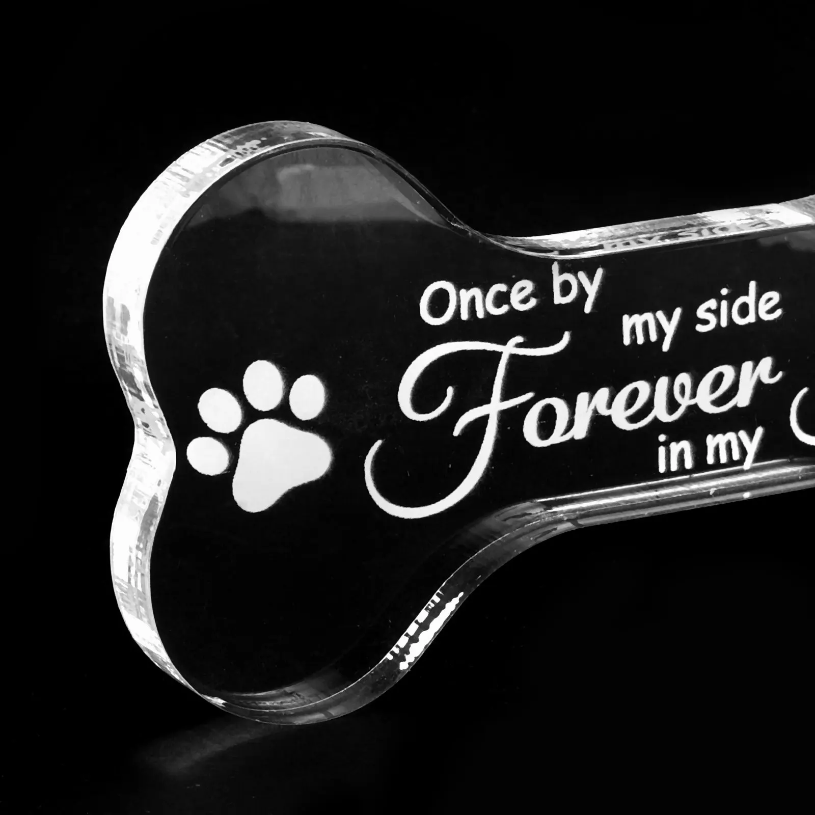 Pet Memorial Bone Shaped Plaque Garden Memorial Dog Commemorative Sign Outdoor Tribute for Lost Dog Pet Plaque