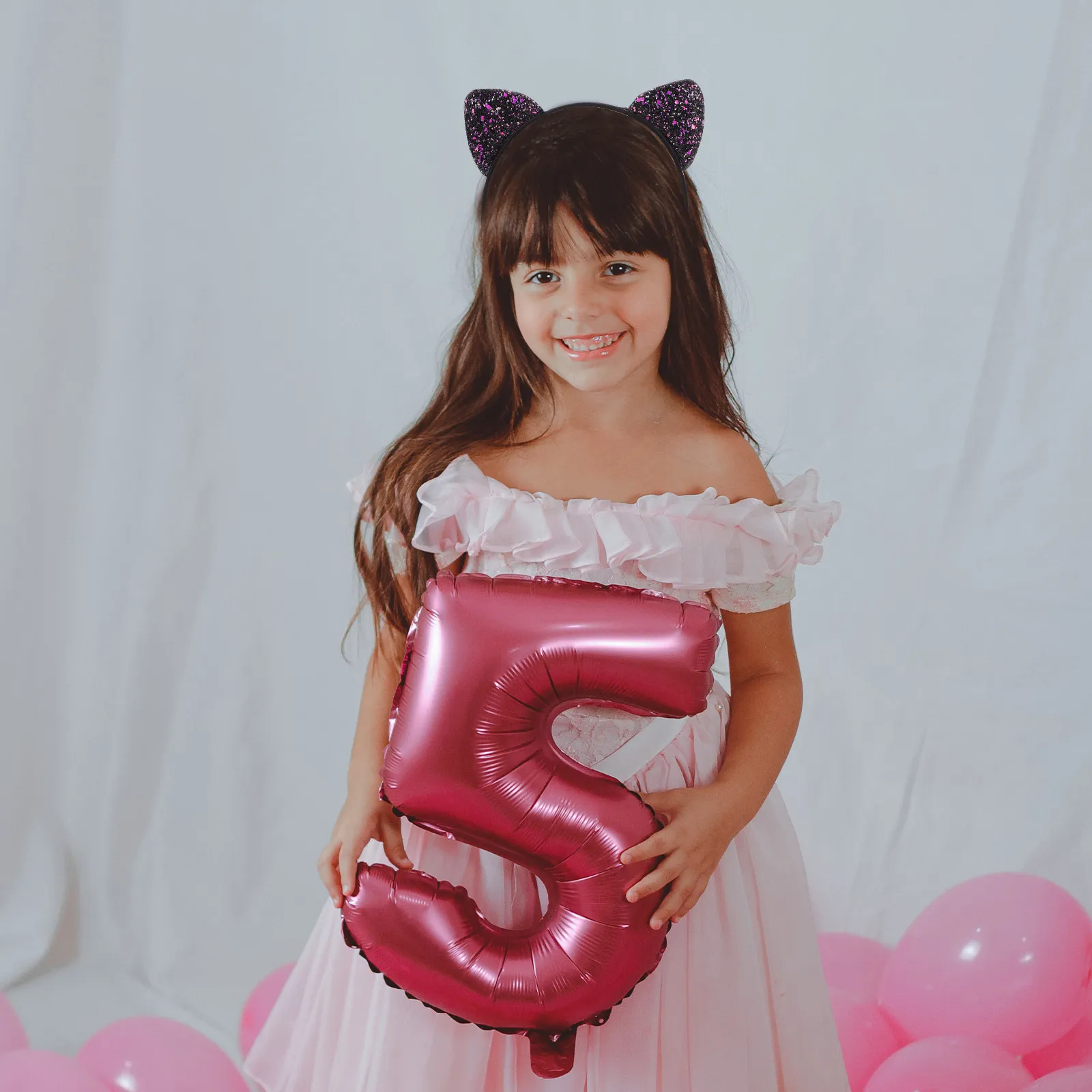 

6 шт. повязки на голову с кошачьими ушками и пайетками для девочек, легкие, удобные, тканевые, милые декоративные аксессуары для волос в виде ушей животных