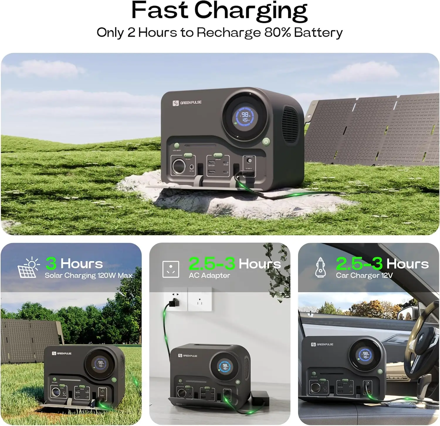 Portable Power Station, 299.7Wh Capacity With 8 Ports,60W USB-C PD Output,330W Pure Sine Wave AC Outlet Power Station