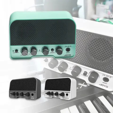 JOYO 미니 기타 앰프 JA-02 II 5W 듀얼 채널 오버드라이브 및 클린 효과 기타 앰프, Bluetooth 5.0 AUX 입력 포함