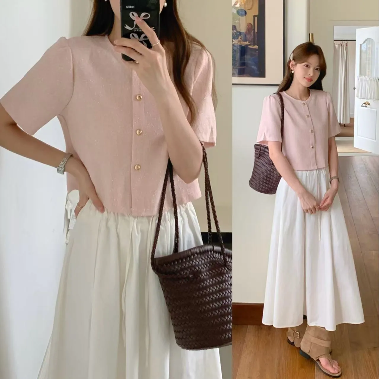 

Short Sleeve Open Cardigan Women's Jacket New Style Elegant Quality Fragrant Style Summer Fashion Outerwear Top Women's Clothes