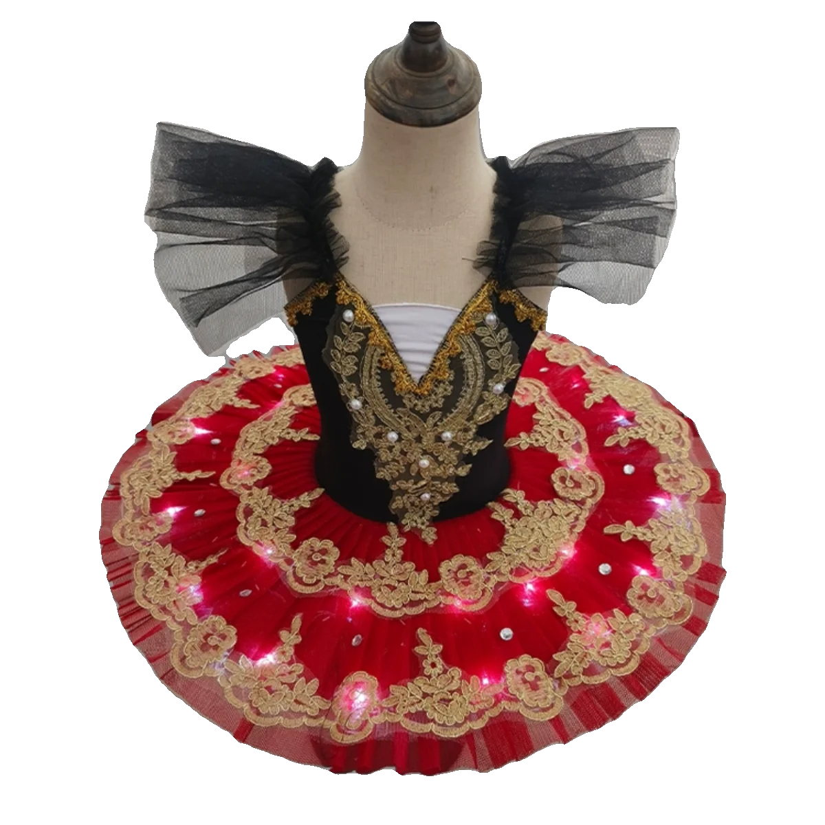 Tutu Ballet Led Light Swan Lake Ballerina Pancake Tutu Girl Women Adult Child Ballet Dress Kids Dance Costumes Tutu Led Ballet