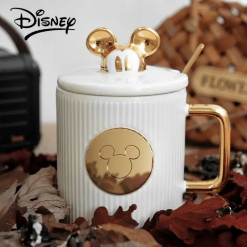 Disney Cartoon Mickey Mouse Straight Drink Cup Minnie Goofy Ceramic Cups Milk Handle Coffee Mug