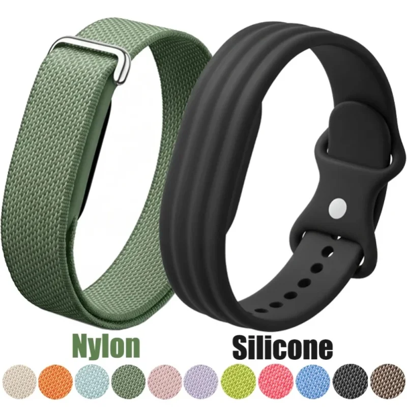 Nylon-Armband + Silikonband für Google Fitbit Air Sports, atmungsaktives Armband als Ersatz für das Armband für Google Fitbit Air Correa