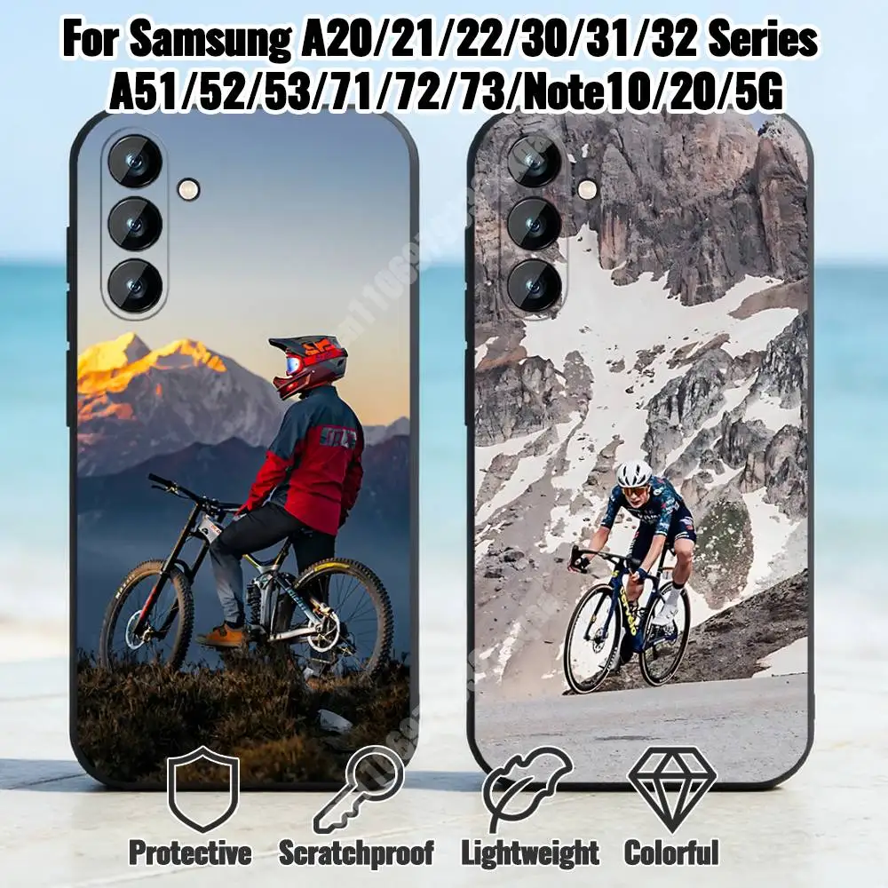 Outdoor Cycling Sport Phone Case for Samsung Galaxy A73 72 71 70 Note20 Note10 Note9 Ultra Plus FE Silicone Cover