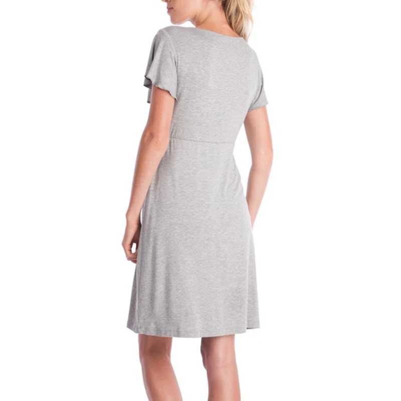 ALTERChemise de nuit pour femmes enceintes, pyjama d'allaitement, chemise de nuit de grossesse d'été, vêtements de nuit d'alimentation à domicile, mini robes