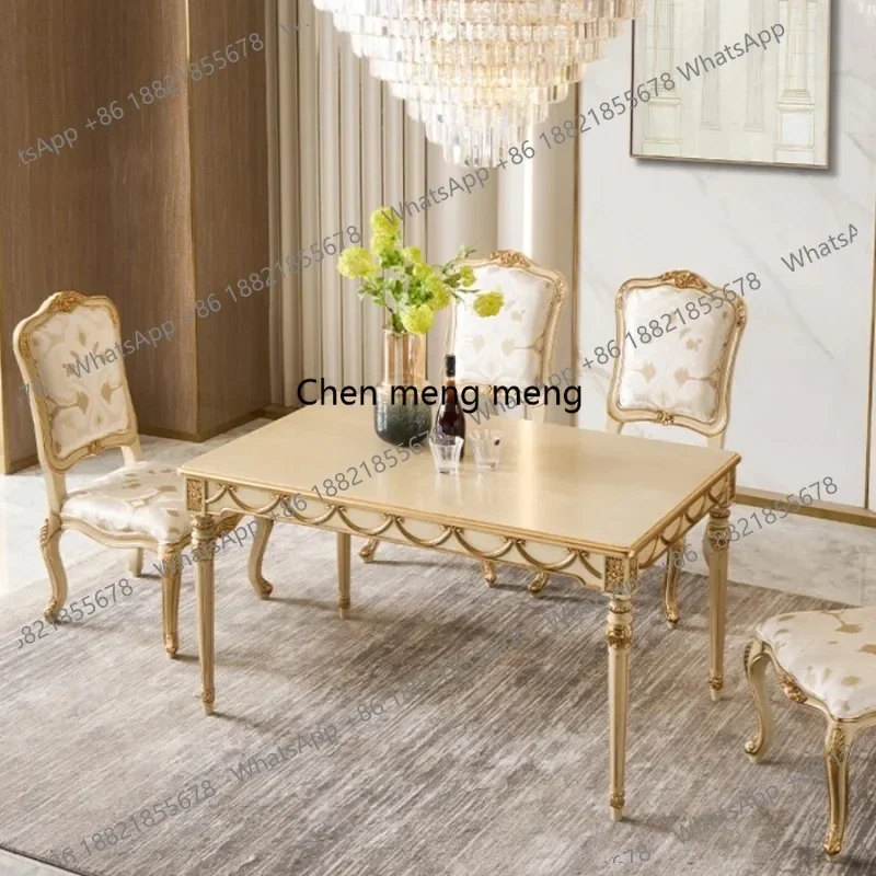 MM02 6 Person Gold Dining Table Luxury Design Wood Nordic Living Room Dining Table Kitchen Restaurant Mesas De Comedor