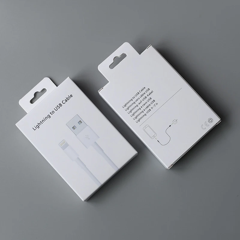 100Pcs Mobile Phone Data Cable Packaging Box For Android/Apple Data Cable Box Type-C/Micro/USB-A Data Cable Box
