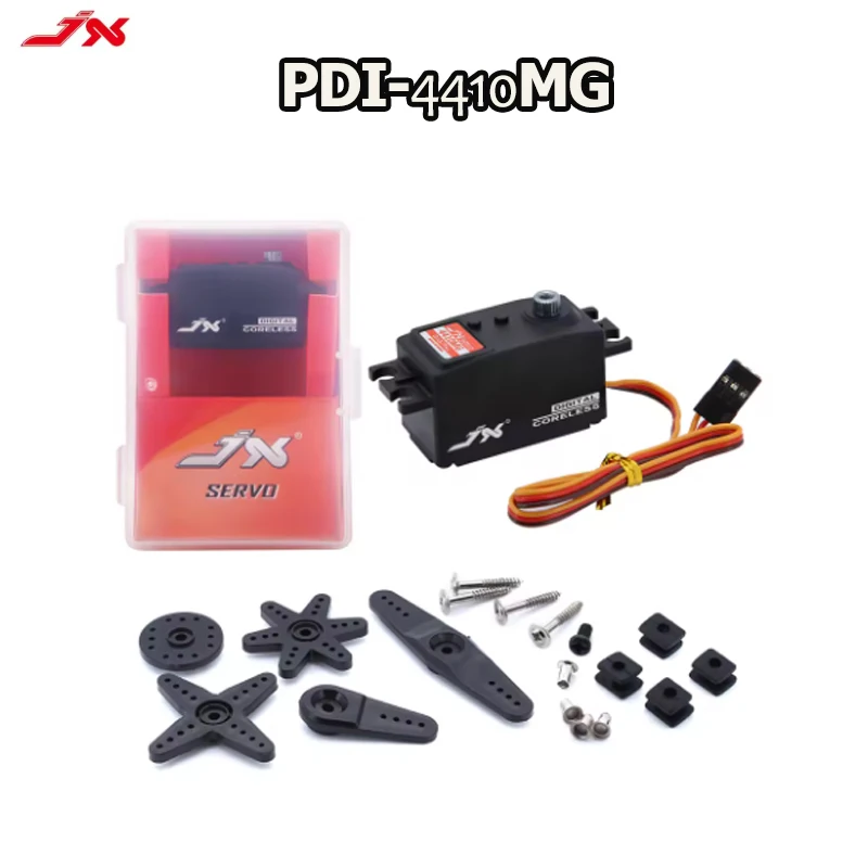 JX Servo PDI-4410MG 10Kg engranaje de Metal de alta precisión Servo sin núcleo de perfil bajo 120 grados 1/8 1/10 RC Servo Digital de dirección de coche