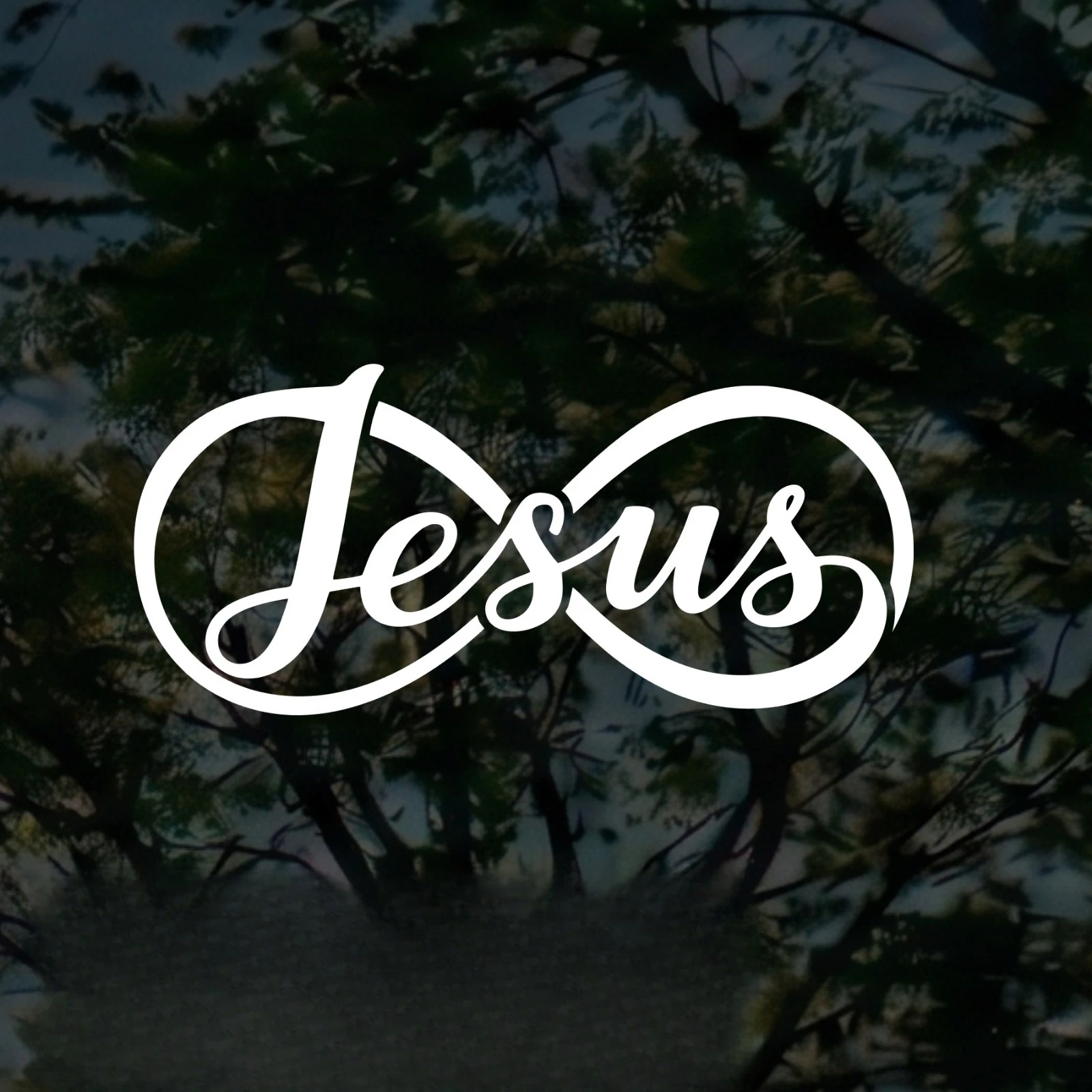 Waterproof Jesus Christian God Infinity Symbol Car Sticker Surface Mount Decal