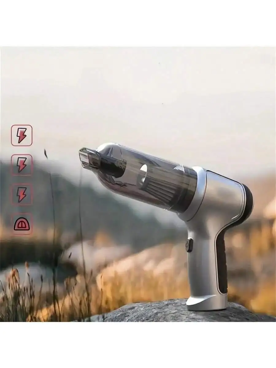 High-Power 3-In-1 Cordless Vacuum Cleaner Can Be Used For Car And  Suction, , Blow. Battery Capacity 1800, Can Absorb Dust, Debr