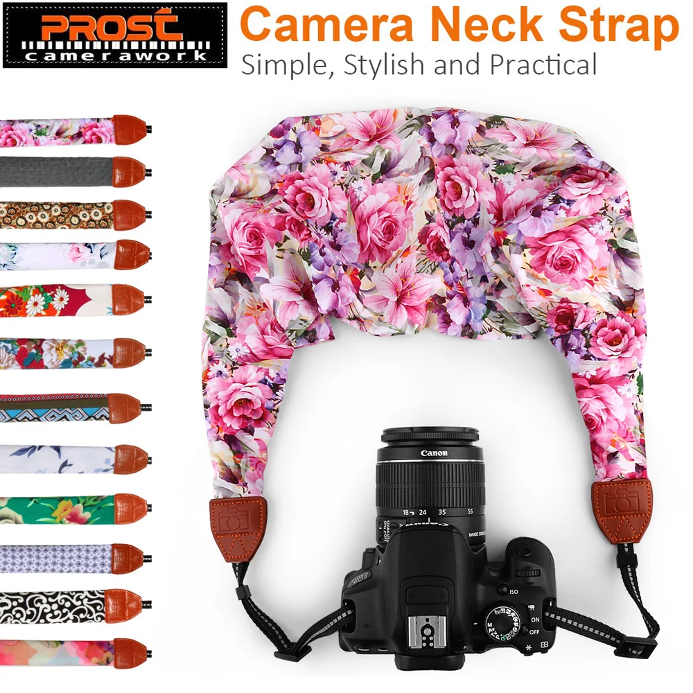 Universal Adjustable DSLR Camera Shoulder Neck Strap Fabric Of Floral Scarf for CANON NIKON SONY Fujifilm Leica Pentax Olympus