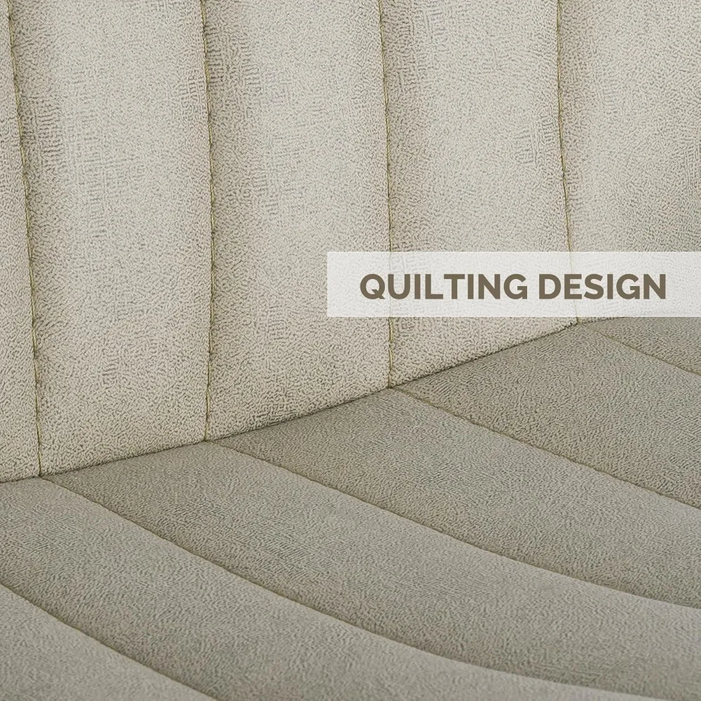 conjunto de 4 cadeiras de jantar modernas e confortáveis com estofamento grosso e pernas de metal, 19 polegadas de altura