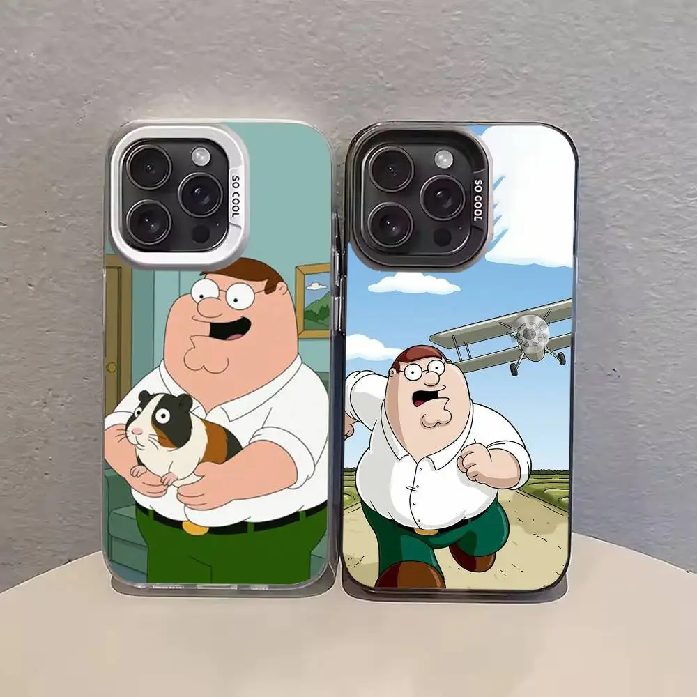 

Funny F-Family G-Guy Phone Case Color Silver Shell For IPhone 17 16 15 14 13 12 11 Pro Max Plus