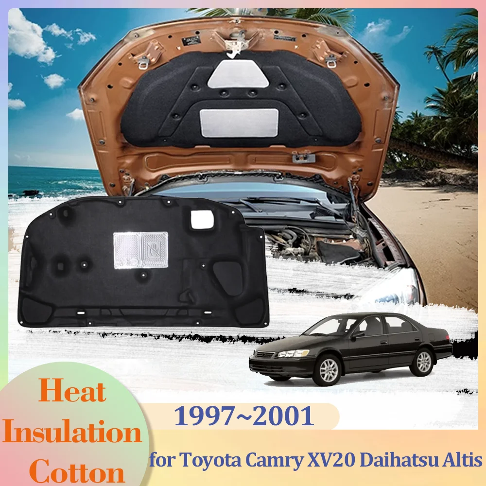 

Для Toyota Camry XV20 Gracia Daihatsu Altis 1997 ~ 2001 капот изоляционная накладка для двигателя хлопковая звукоизоляционная крышка тепловые аксессуары