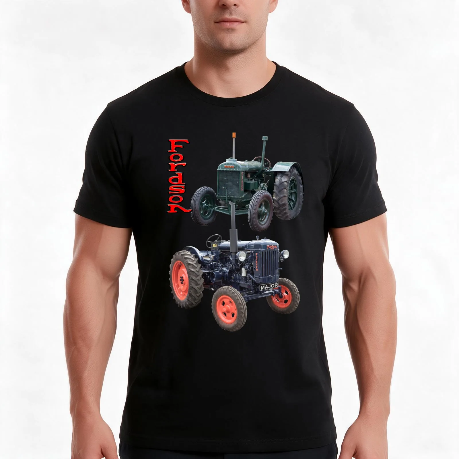 Vintage tractors Fordson Major and Standard N T-Shirt, Summer Casual Cotton Tee, Oversized Streetwear Tops, Unisex Men Women