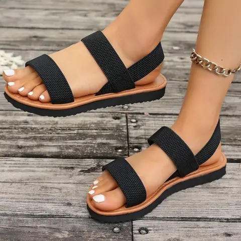 Sommar Utomhus Strand Fritid Damskor Ultralätta Mjuka Sulor Romersk Stil Strandsandaler Mjuka Sulor Stora Storlekar Sandalier 10 best sales romerska sandaler för kvinnor - №8