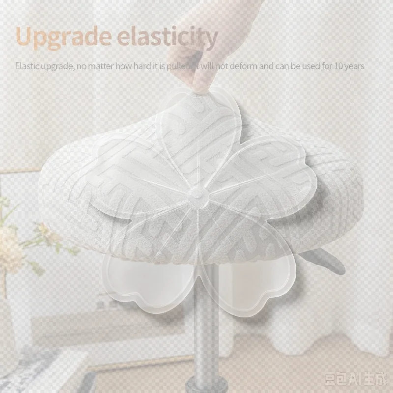 Washable Chair Seat Cover Slipcover with Elastic Bands Round Chair Cover All Inclusive 30cm Stool Seat Cushion Cover