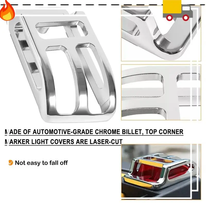 

Car Top Corner Marker Light Guards Cage Chrome Billet Covers For Hummer H2 2003-2009