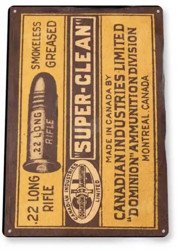 

Алюминиевая табличка CANADIAN INDUSTRIES LIMITED с изображением снаряжения для дробовика, 12x18, Канада
