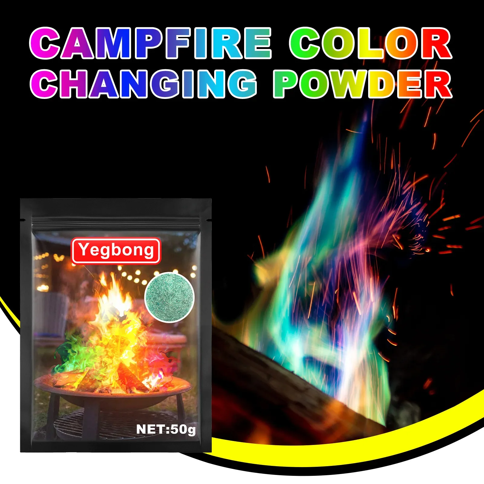 Flame Colorant Packet Vibrant Long-Lasting Flame Color Changer for Yard Beach Campfire Bonfire Fireplace Indoor Outdoor Use