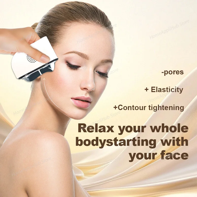 Hot and Cold Gua Sha Massage Beauty Device with EMS Lifting, 7-Color LED Therapy, Facial and Neck Tightening Portable Skin Care