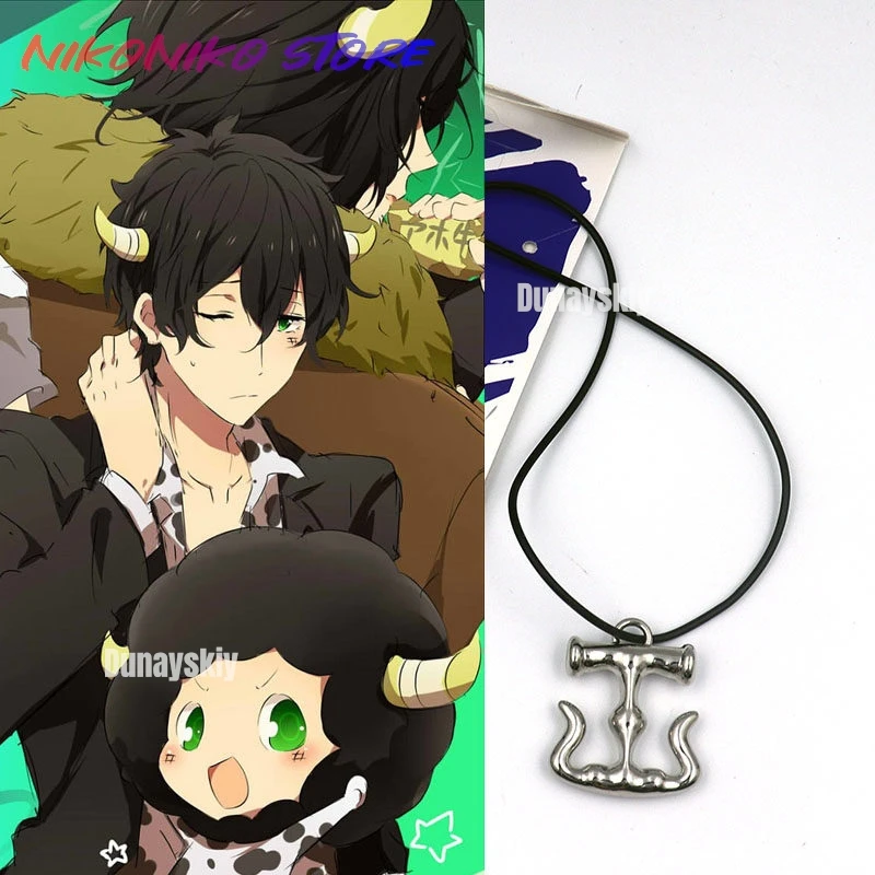 Accesorio de Cosplay de Anime Katekyo Hitman Reborn, Collar de Lambo para Adultos, Colgante de Metal, Cordón de Cuero, Regalo de Cosplay para Fans