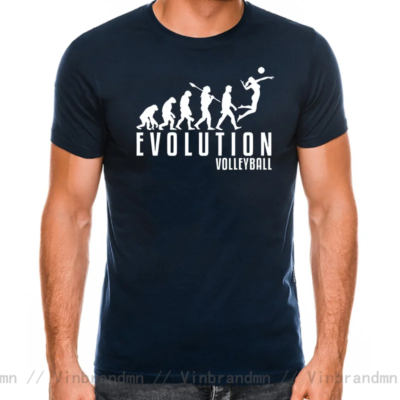 Vinbrandmn Volleyball Evolution T shirt men Funny Evolution of Volleyballers T-shirt Volleyball Player Sportswear Team tee shirt