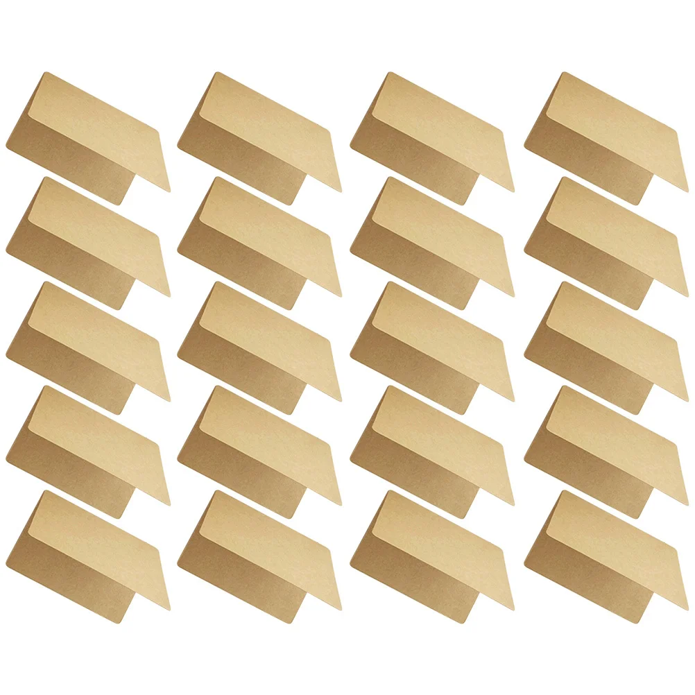 20개 빈 인사말 카드 러스틱 크래프트 종이 DIY 웨딩 초대장 카드 제작 용품 5x7 접이식 노트 카드