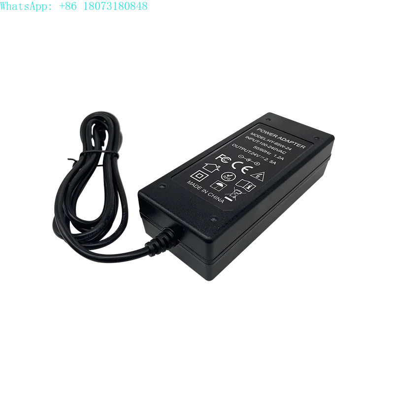 

Customized 1.2a 2A 2.5A 2.7A Universal 220v Output 24v 2a 60w 65w Usb C Ac Dc Power Supply Adapter