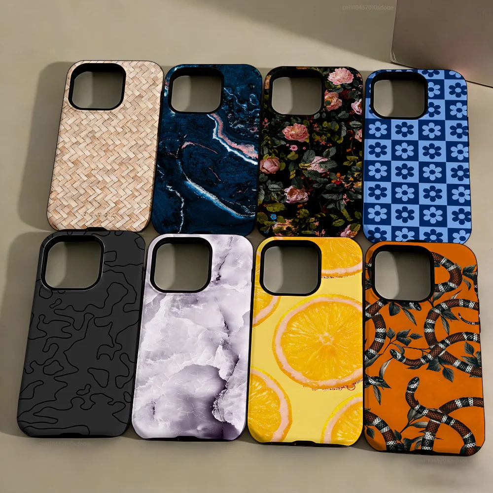 

Phone Case for iPhone 17 17e 16e 16 15 14 13 12 11 X XS XR XSMAX 7 8 Air Pro Max Plus Bitter Double-layer Back Cover