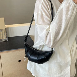 Hobos Bags for Women Fashion Elegant Solid Color PU Leather Shoulder Bag Female Luxury Designer Crossbody Bags Sac Luxe 2024