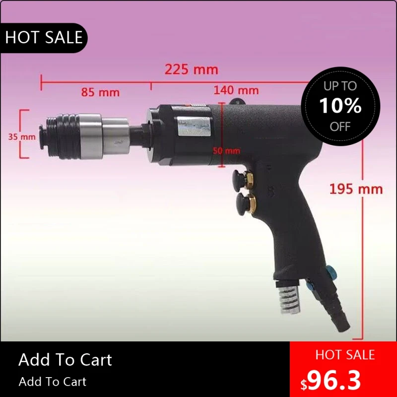 08170 Pneumatic Tapping Machine M3-M12 Handheld Device Pneumatic Motor Portable Rivet Nut Gun Type Power Thread Ta