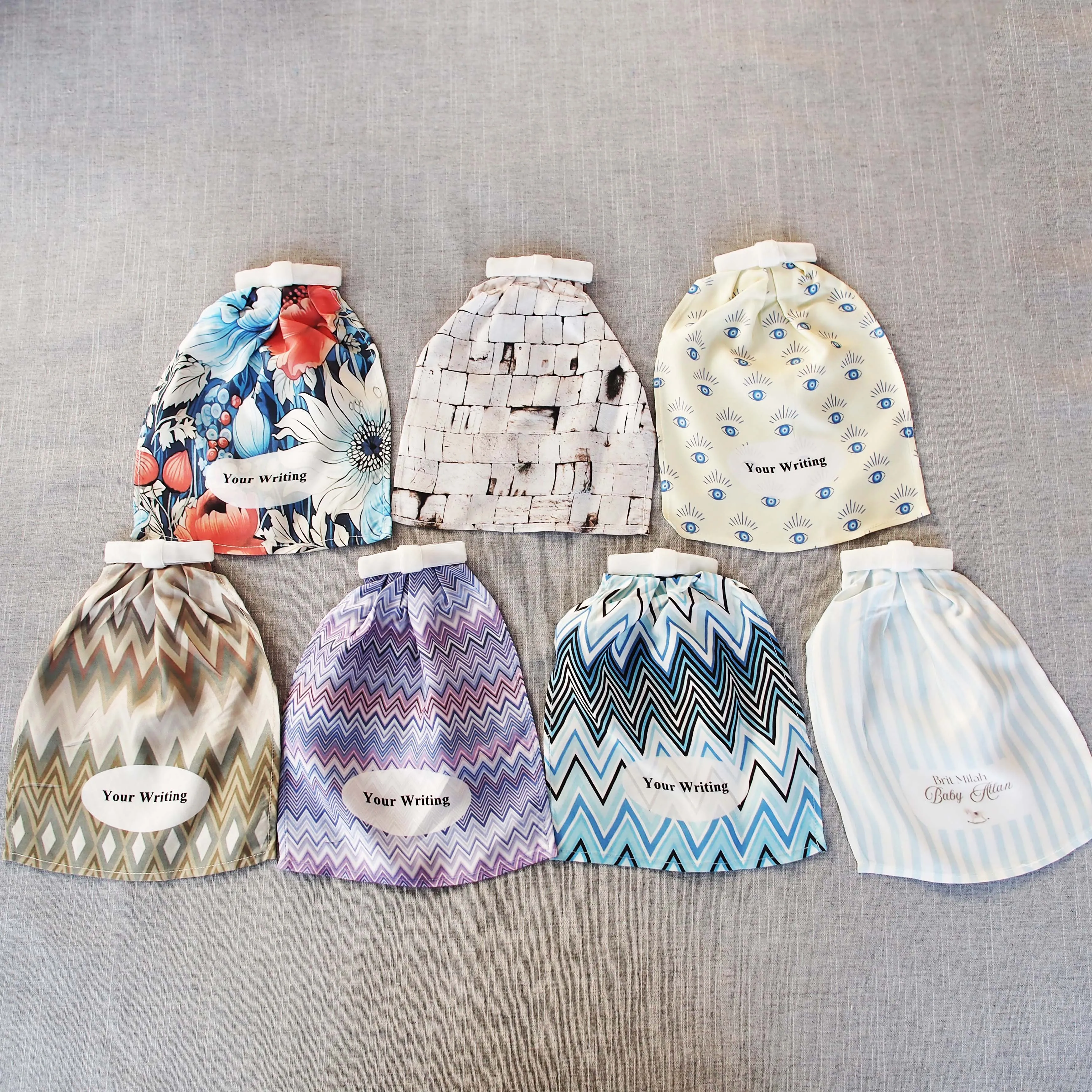 Custom Printed Fashion Silk Scarf & Headscarf , KIPPOT, KIPPAH WITHOUT OUTSIDE LOGO FOR WEDDING