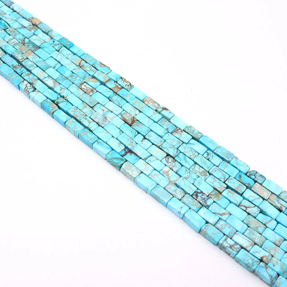 

Multi-color Imperial Stone Rectangle Bead 4x8mm Polished Straight-hole Loose Bead 1strand For DIY Bracelet Necklace Components