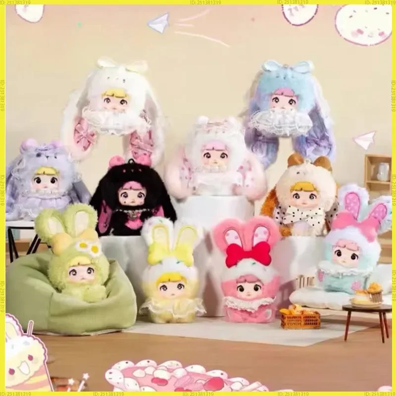 

Nommi Baby Sweetheart Bunny, плюшевая виниловая слепая коробка, игрушки, милый кролик, загадочная коробка, виниловые куклы, модель MiBao, подвеска, модная игра