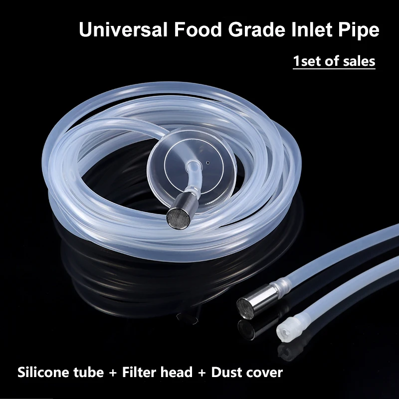 

Soft Silicone Tube 6mm x 9mm Water Dispenser Accessories 1 Set Water Pipe Automatic Suction Hose Universal Food Grade Inlet Pipe