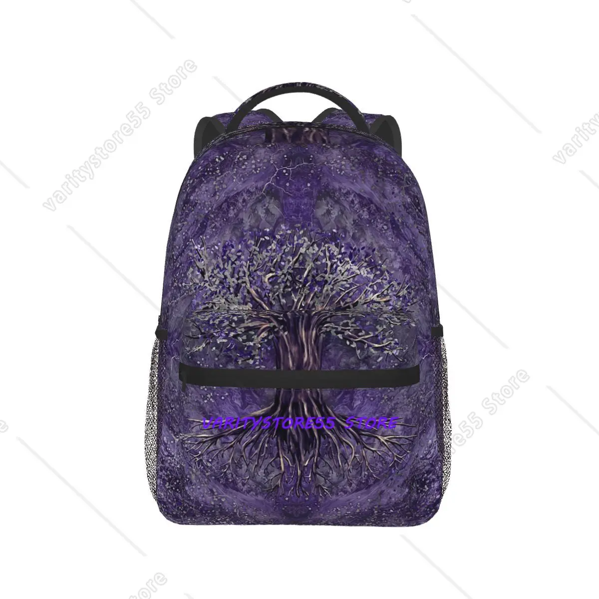Tree Of Life Yggdrasil Amethyst And Silver Backpack Hot Sale Daypack Children BookBag School Bag Shoulder Bags for Men Women
