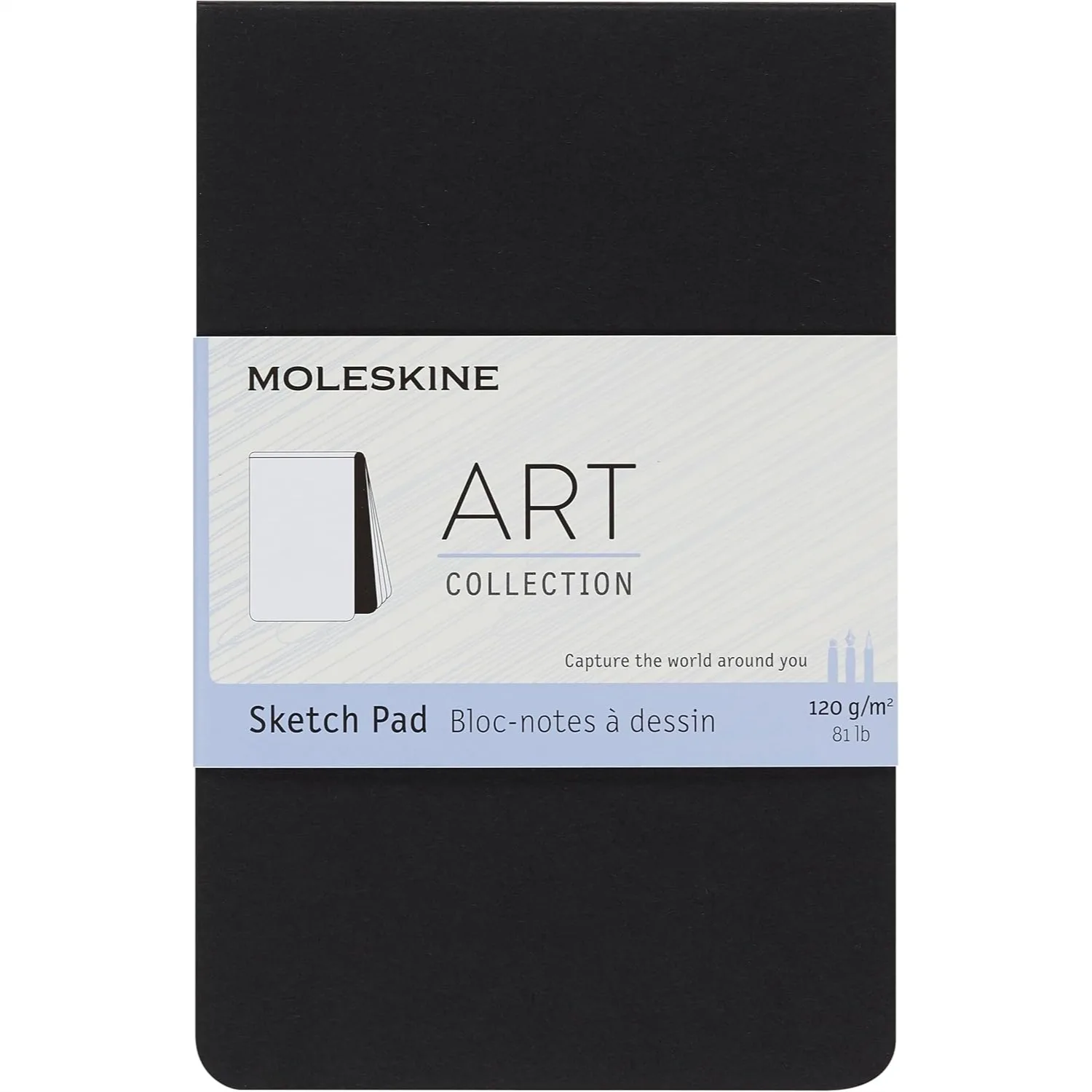 

Pocket Art Sketch Pad, Soft Cover, 3.5x5.5 Inches, 48 Pages, Plain/Blank, Black