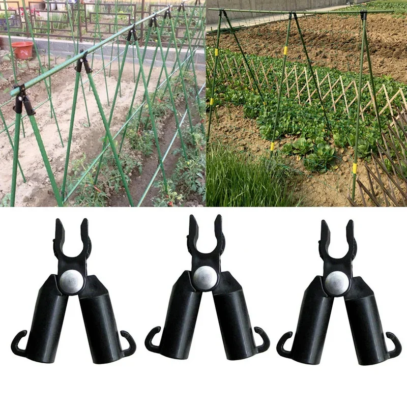 Pilier d\'auvent de support de plantes, clip fixe de type A, connecteur de piquets de greffage de plantes, support de vigne grimpante, accessoires de