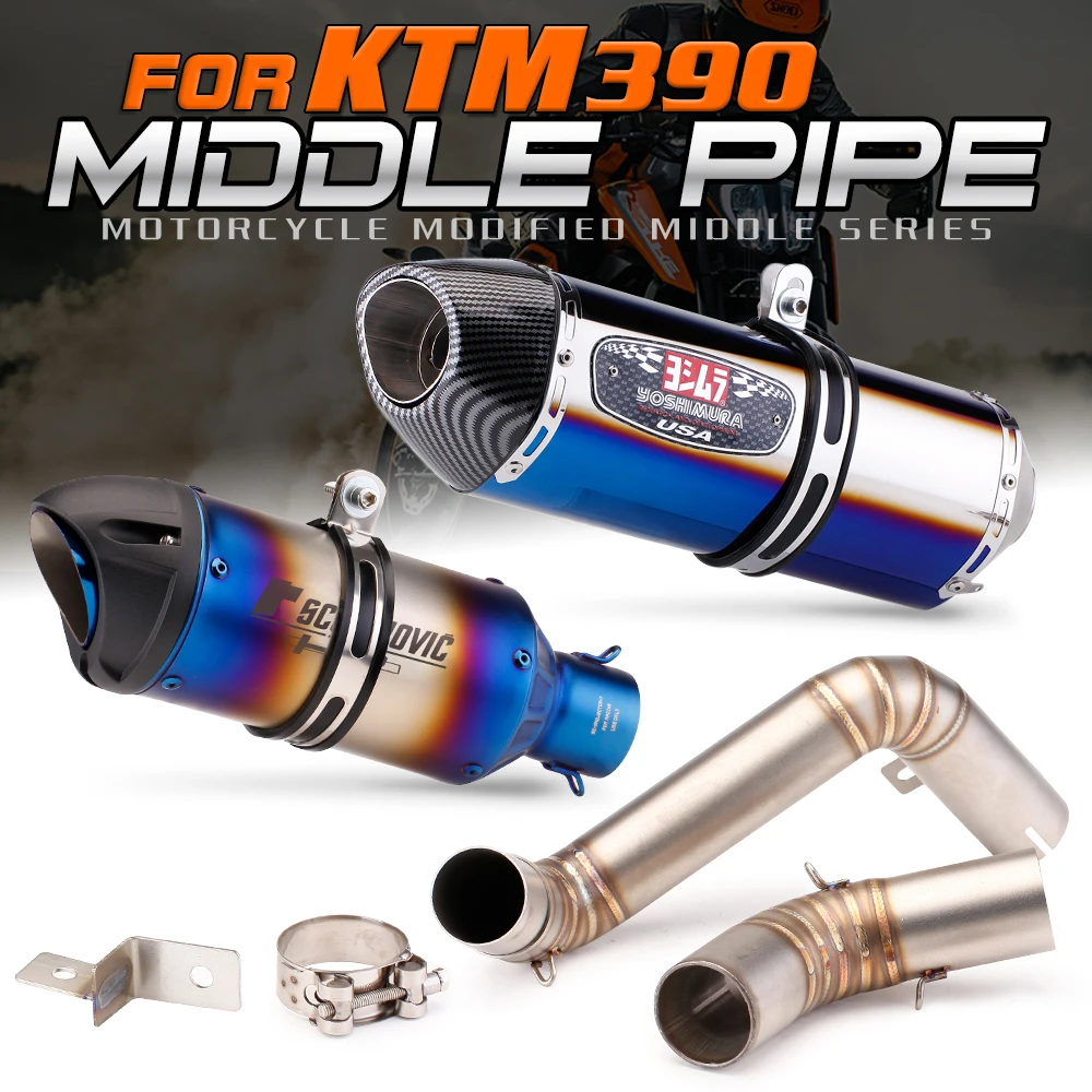 

For KTM DUKE 200 390 2012 2013 2014 2015 2016 Motorcycle Exhaust Tip Muffler Escape Silencer Link Tube Middle Connection Slip on