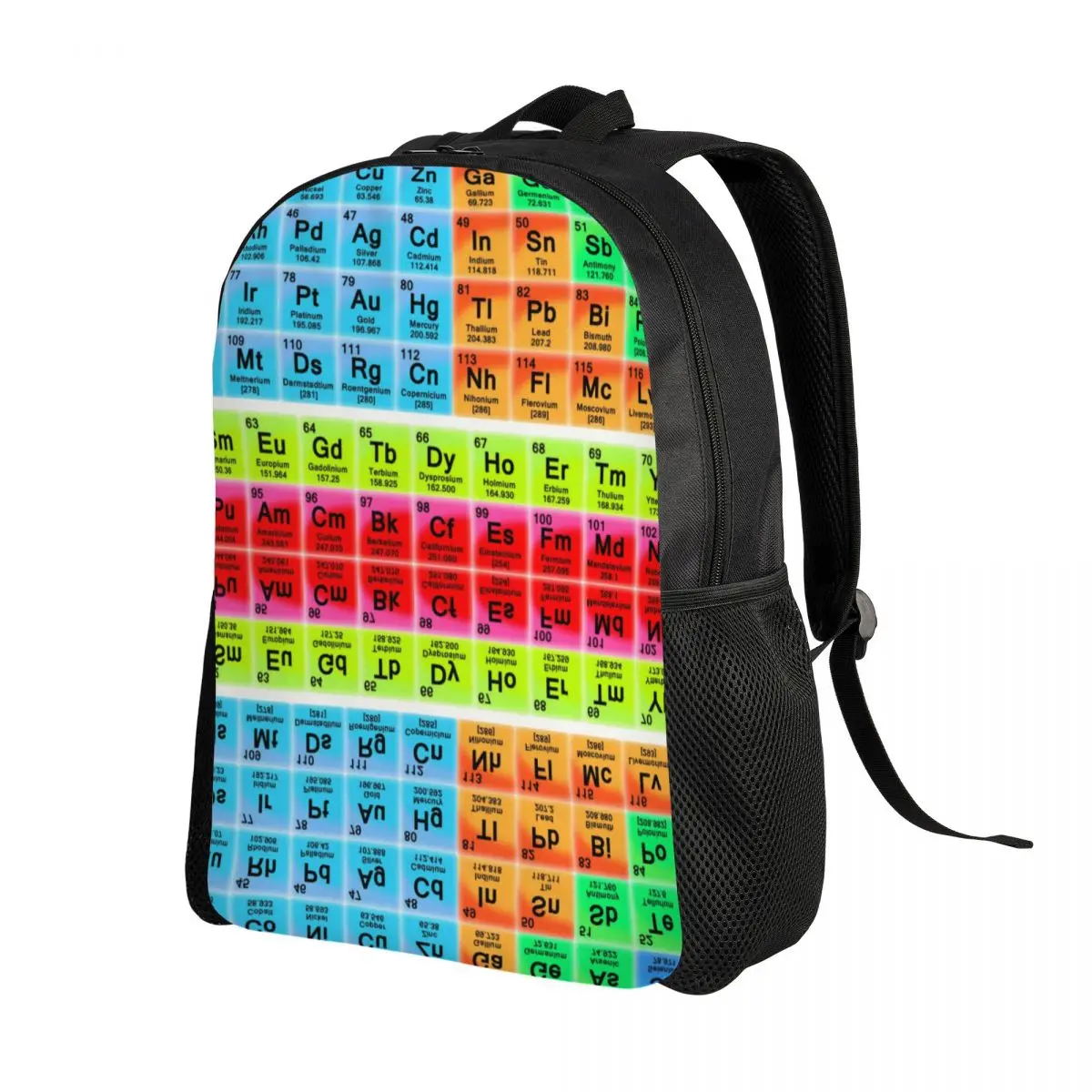 Custom Elements Periodic Table Backpacks Women Men Waterproof College School Science Chemistry Chemical Bag Printing Bookbags